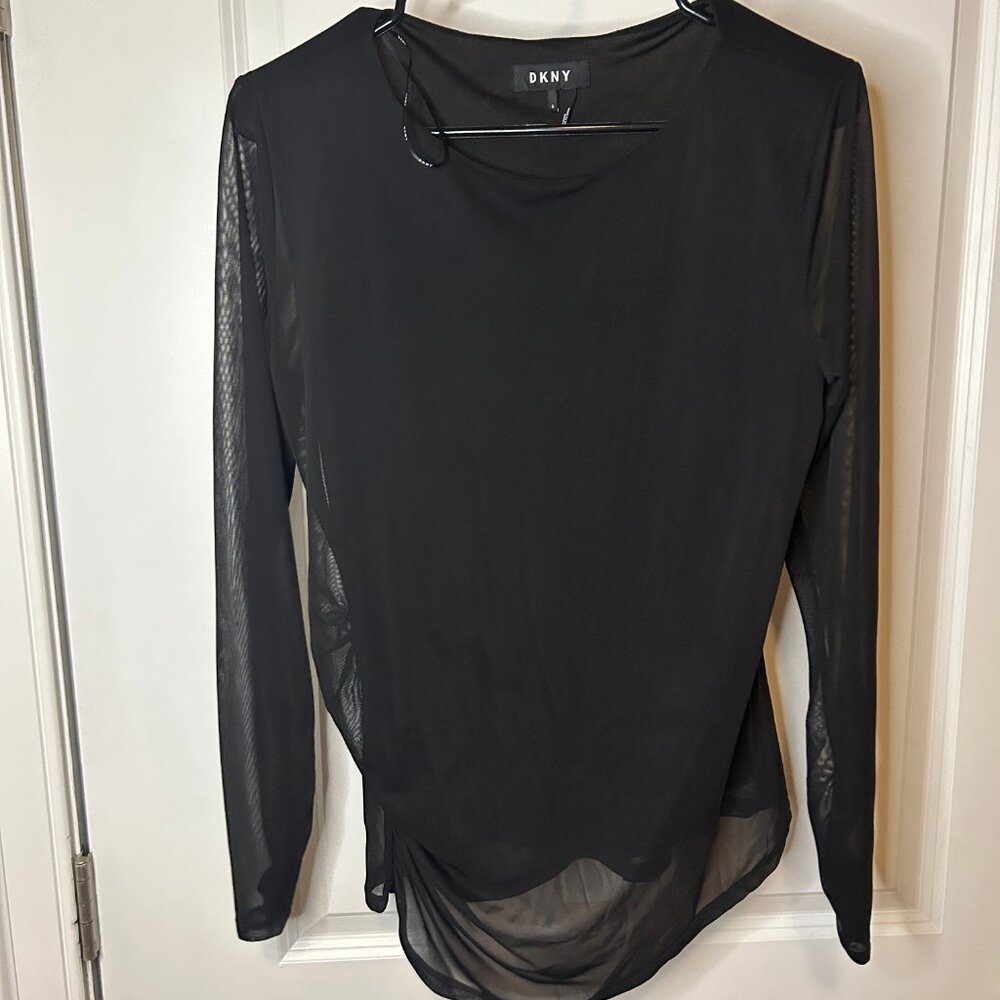 DKNY black long sleeve top size small